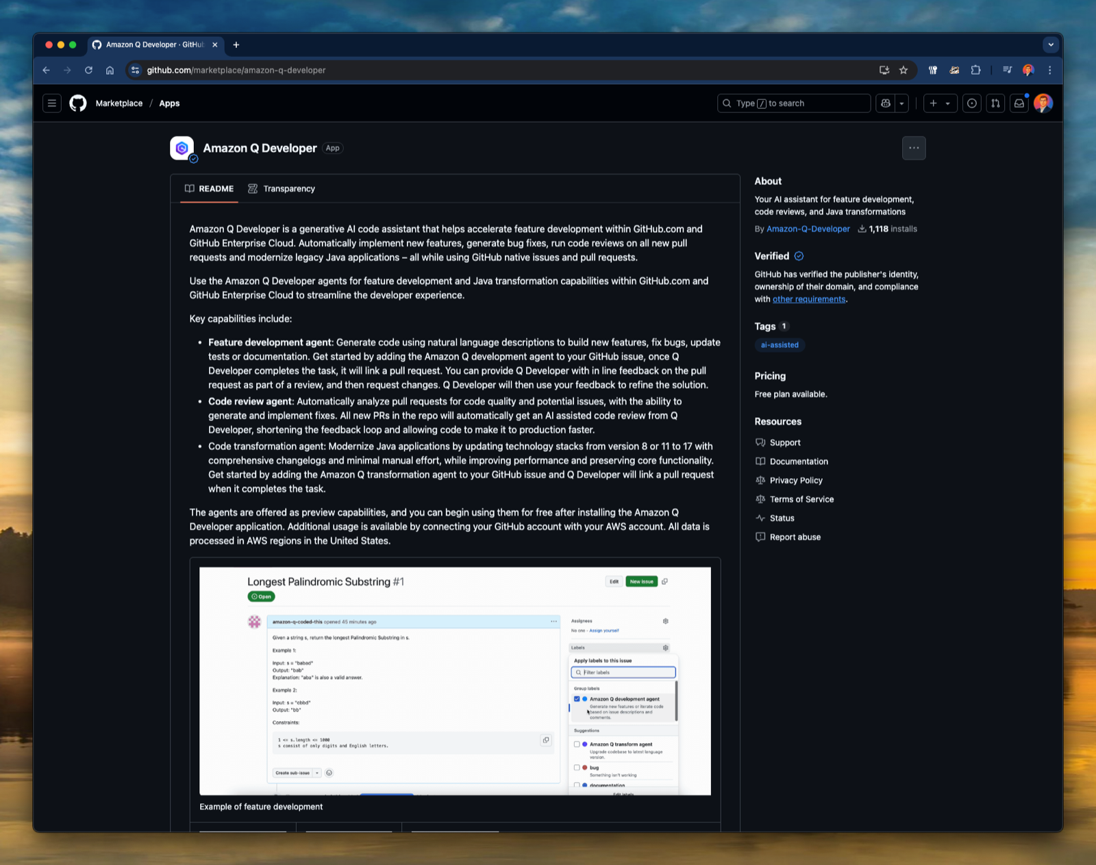 Testing Amazon Q Developer on GitHub