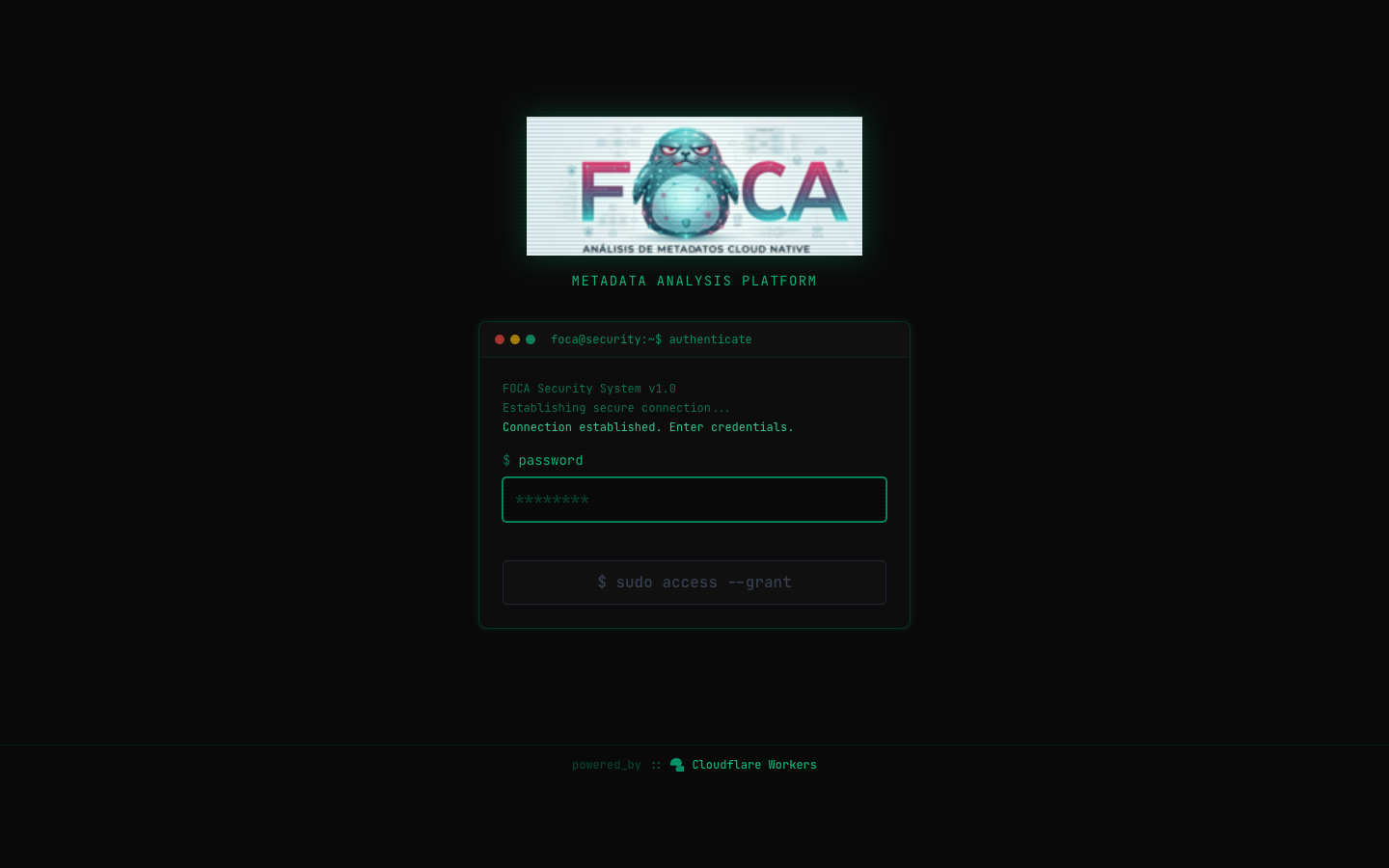 Pantallazo de FOCA Web
