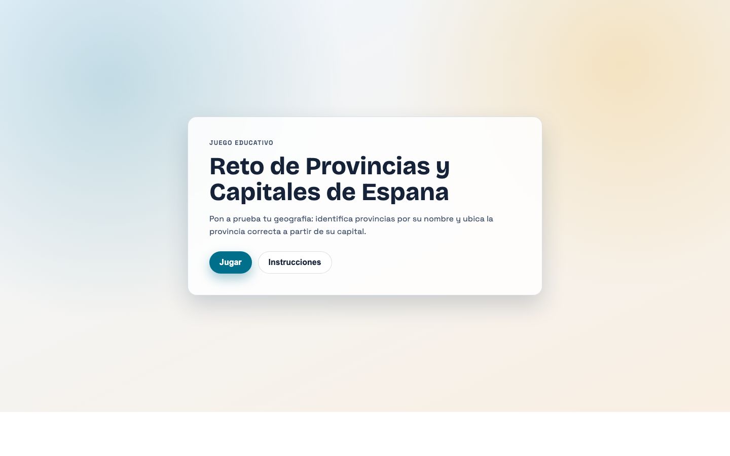 Pantallazo de Provincias y Capitales